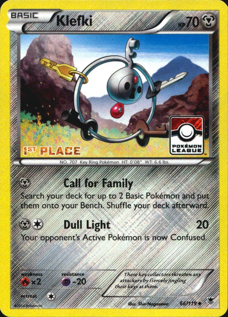 Klefki 066/119 1st Place Stamp Promo League & Championship Cards Near Mint