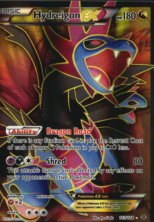 Hydreigon EX 103/108 Rare Ultra Roaring Skies Pokemon Near Mint