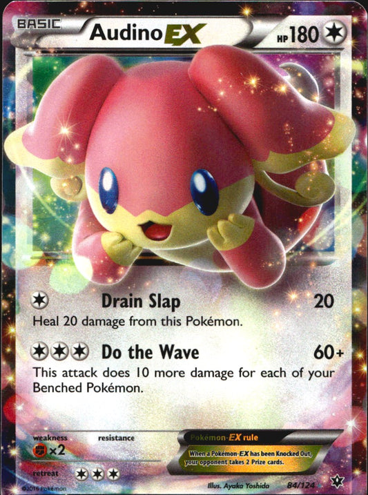 Audino EX 84/124 Holo EX Rare Fates Collide Pokemon Near Mint