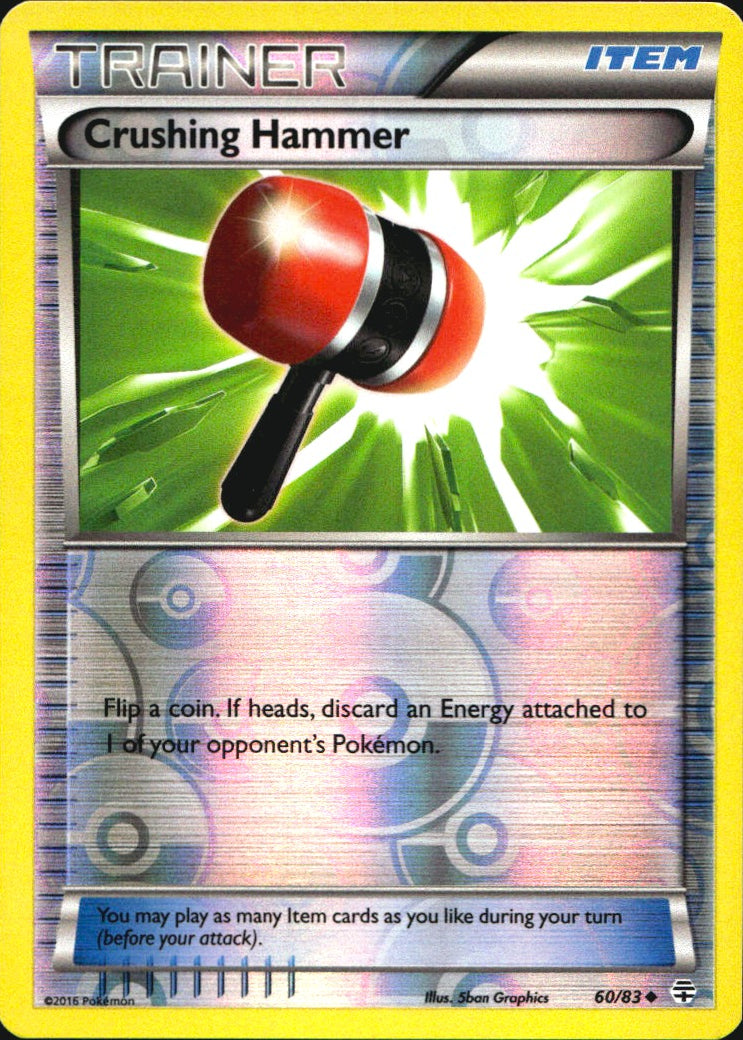 Crushing Hammer 60/83 Uncommon Generations Pokemon Reverse Holo Near Mint