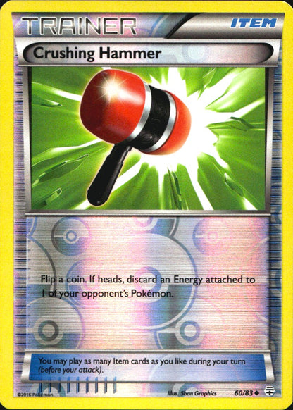 Crushing Hammer 60/83 Uncommon Generations Pokemon Reverse Holo Near Mint