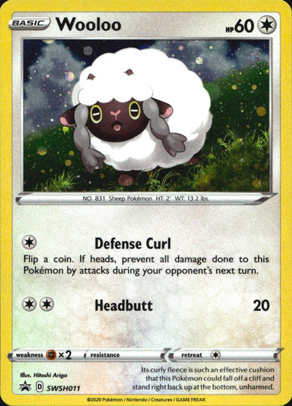 Wooloo SWSH011 Promo SWSH Black Star Pokemon Near Mint