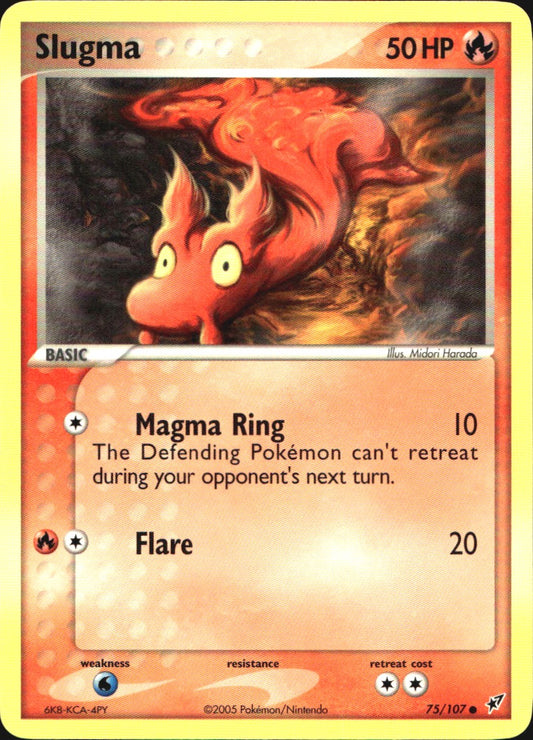 Slugma 75/107 Common Deoxys Pokemon Near Mint