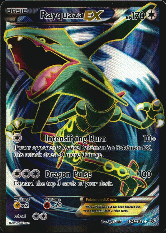 Rayquaza EX 104/108 Rare Ultra Roaring Skies Pokemon Near Mint