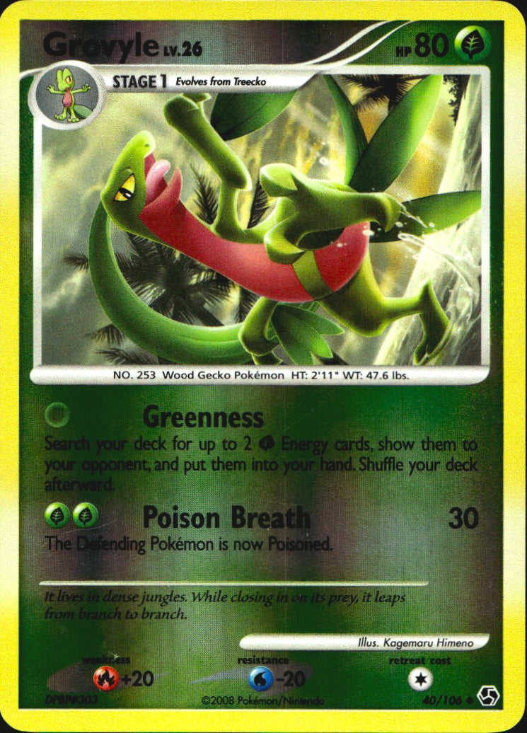 Grovyle 40/106 Common Great Encounters Pokemon Reverse Holo Near Mint