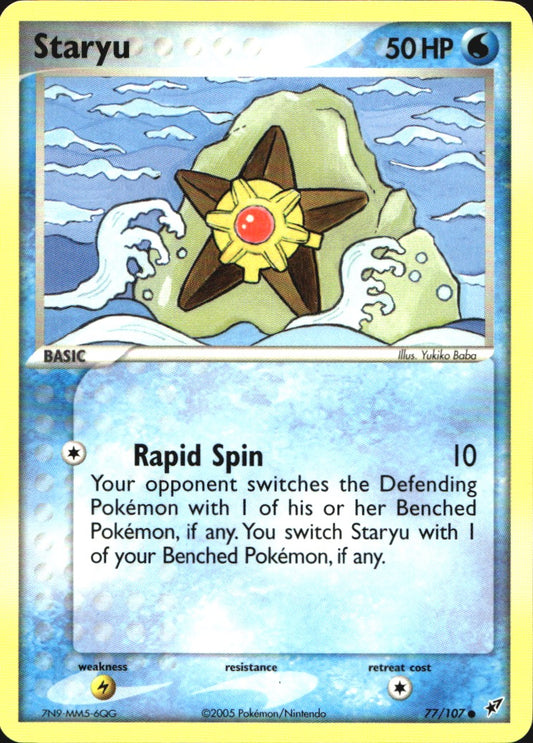 Staryu 77/107 Common Deoxys Pokemon Near Mint