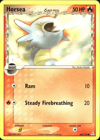 Horsea 66/110 Common Holon Phantoms Pokemon Near Mint