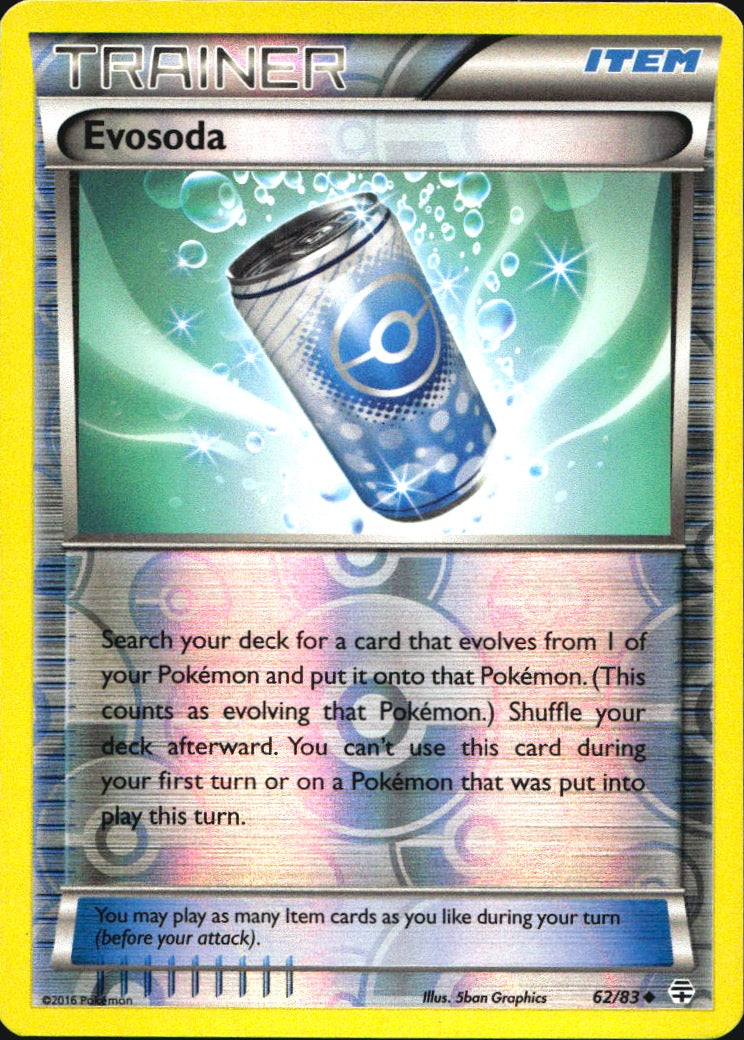Evosoda 62/83 Uncommon Generations Pokemon Reverse Holo Near Mint