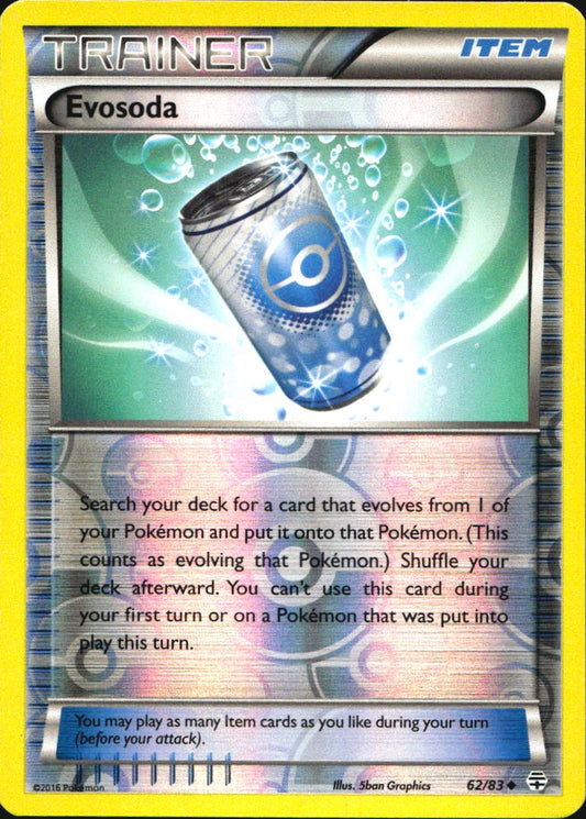 Evosoda 62/83 Uncommon Generations Pokemon Reverse Holo Near Mint