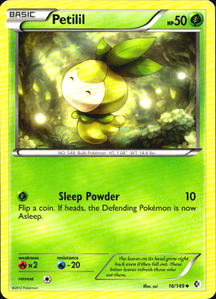 Petilil 16/149 Uncommon Boundaries Crossed Pokemon Near Mint