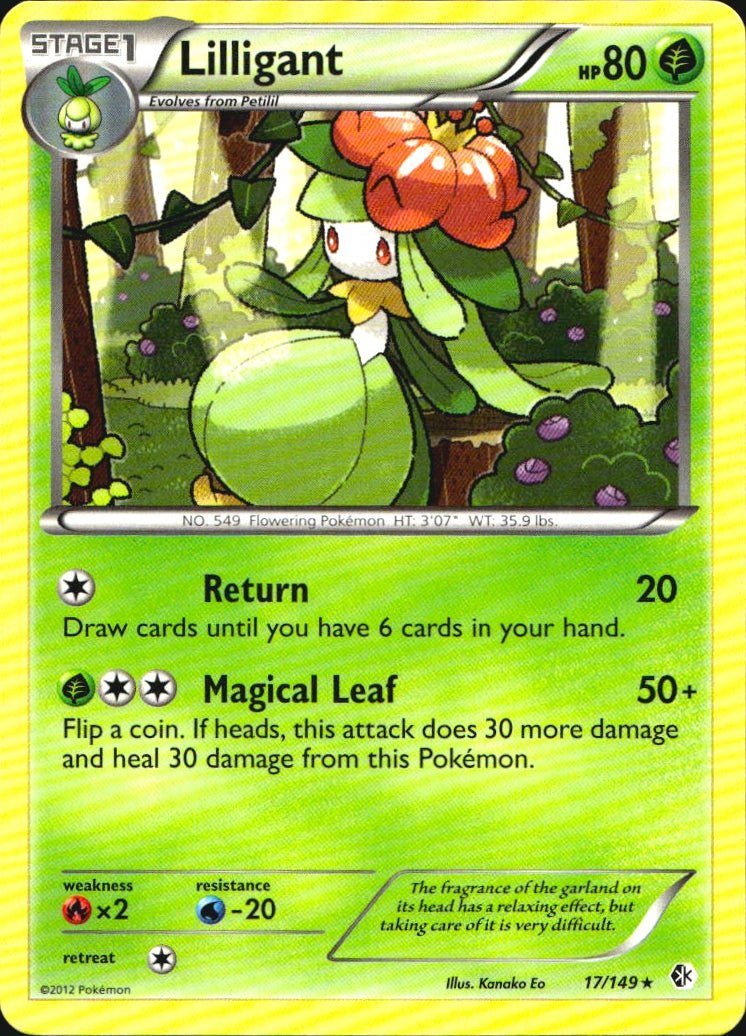 Lilligant 17/149 Rare Boundaries Crossed Pokemon Near Mint