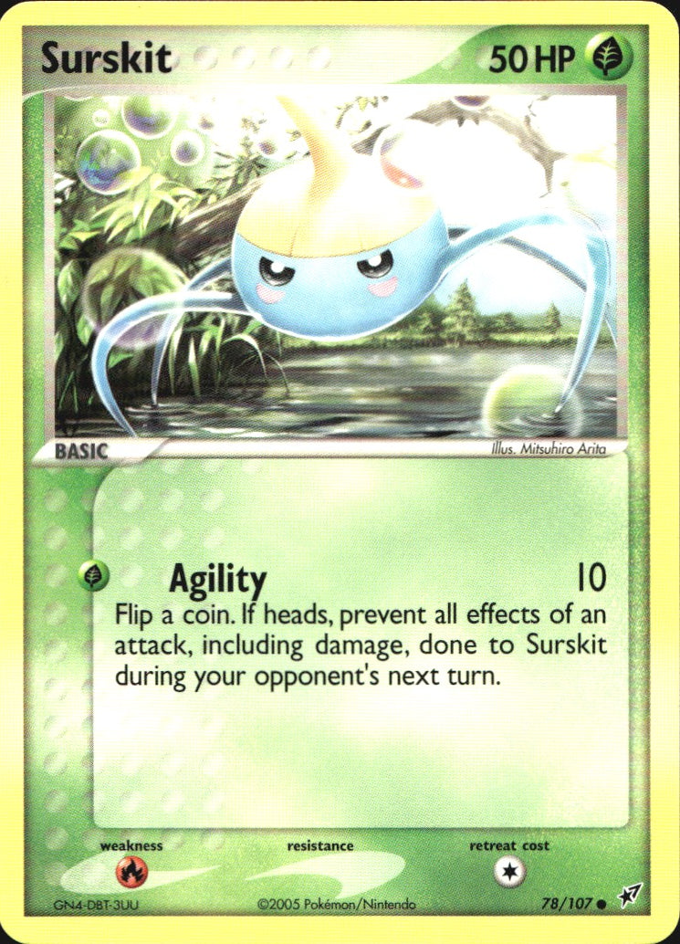 Surskit 78/107 Common Deoxys Pokemon Near Mint