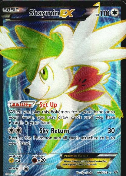 Shaymin EX 106/108 Rare Ultra Roaring Skies Pokemon Near Mint