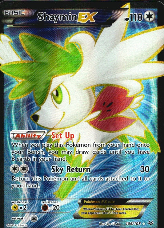 Shaymin EX 106/108 Rare Ultra Roaring Skies Pokemon Near Mint