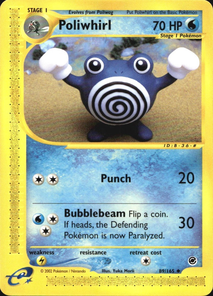 Poliwhirl 89/165 Uncommon Expedition Base Set Pokemon Near Mint