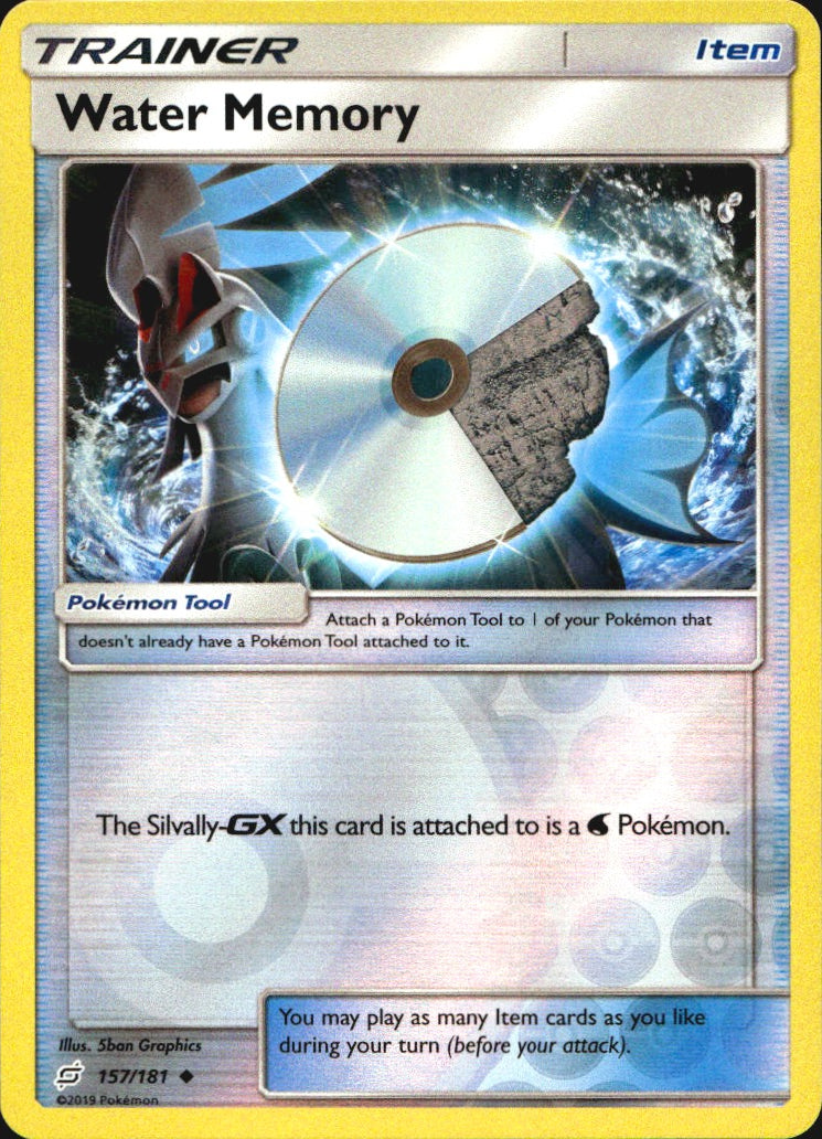 Water Memory 157/181 Uncommon Team Up Pokemon Reverse Holo Near Mint