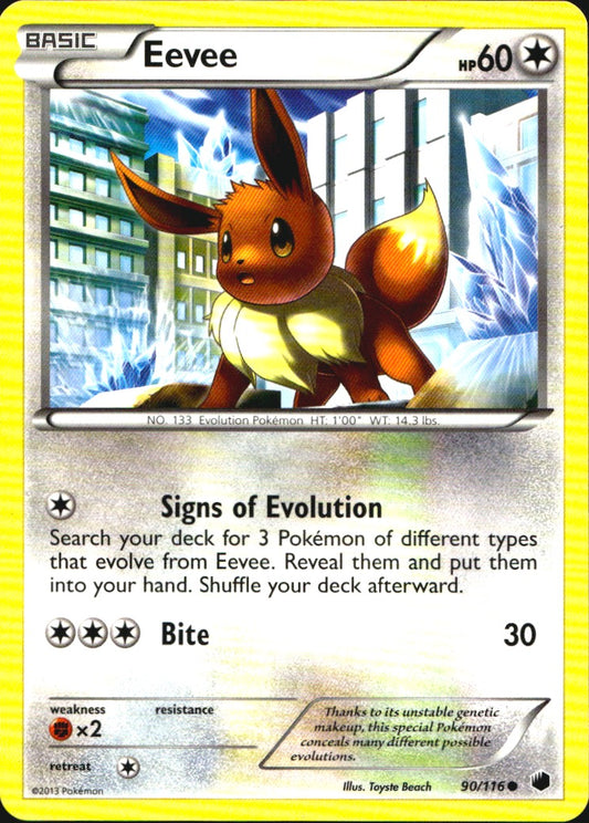 Eevee 90/116 Common Plasma Freeze Pokemon Near Mint