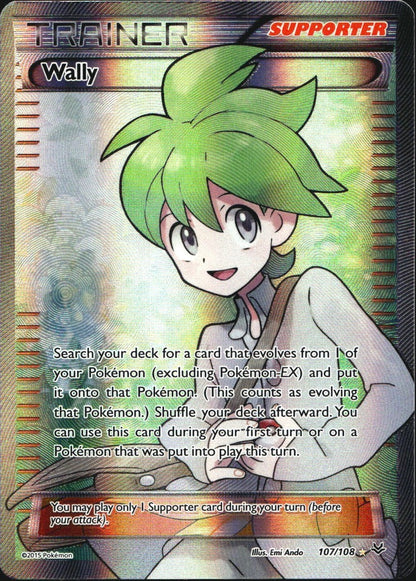 Wally 107/108 Rare Ultra Roaring Skies Pokemon Near Mint