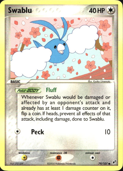 Swablu 79/107 Common Deoxys Pokemon Near Mint