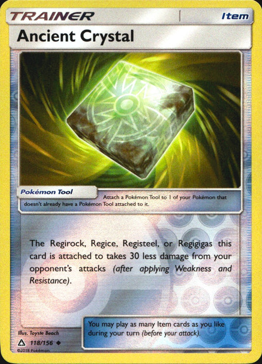 Ancient Crystal 118/156 Uncommon Ultra Prism Pokemon Reverse Holo Near Mint