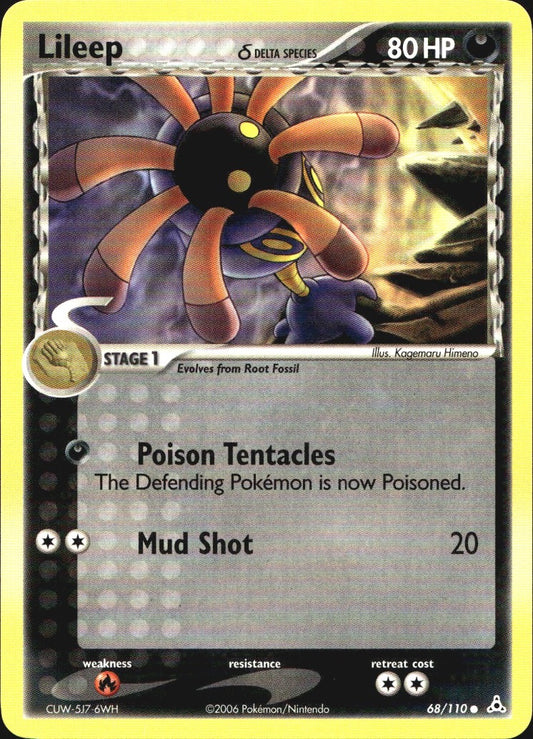 Lileep 68/110 Common Holon Phantoms Pokemon Near Mint