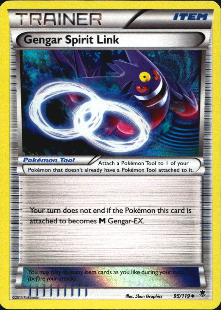 Gengar Spirit Link 95/119 Holo Uncommon Phantom Forces Pokemon Near Mint