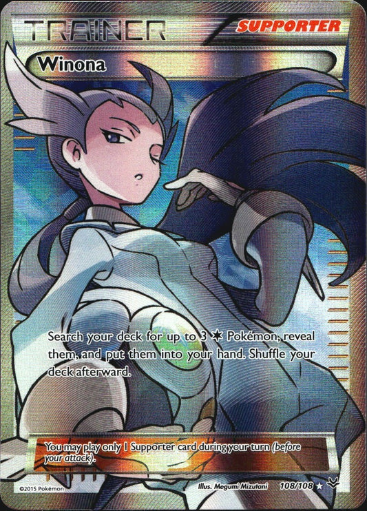 Winona 108/108 Rare Ultra Roaring Skies Pokemon Near Mint