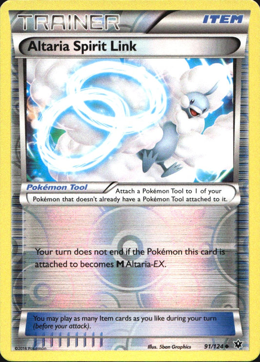 Altaria Spirit Link 91/124 Uncommon Fates Collide Pokemon Reverse Holo Near Mint