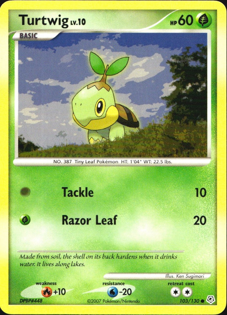 Turtwig 103/130 Common Diamond & Pearl Pokemon Near Mint