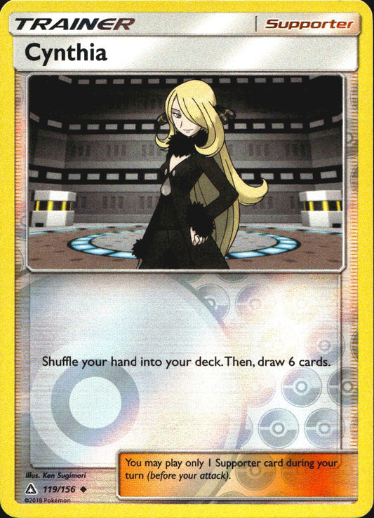 Cynthia 119/156 Uncommon Ultra Prism Pokemon Reverse Holo Near Mint