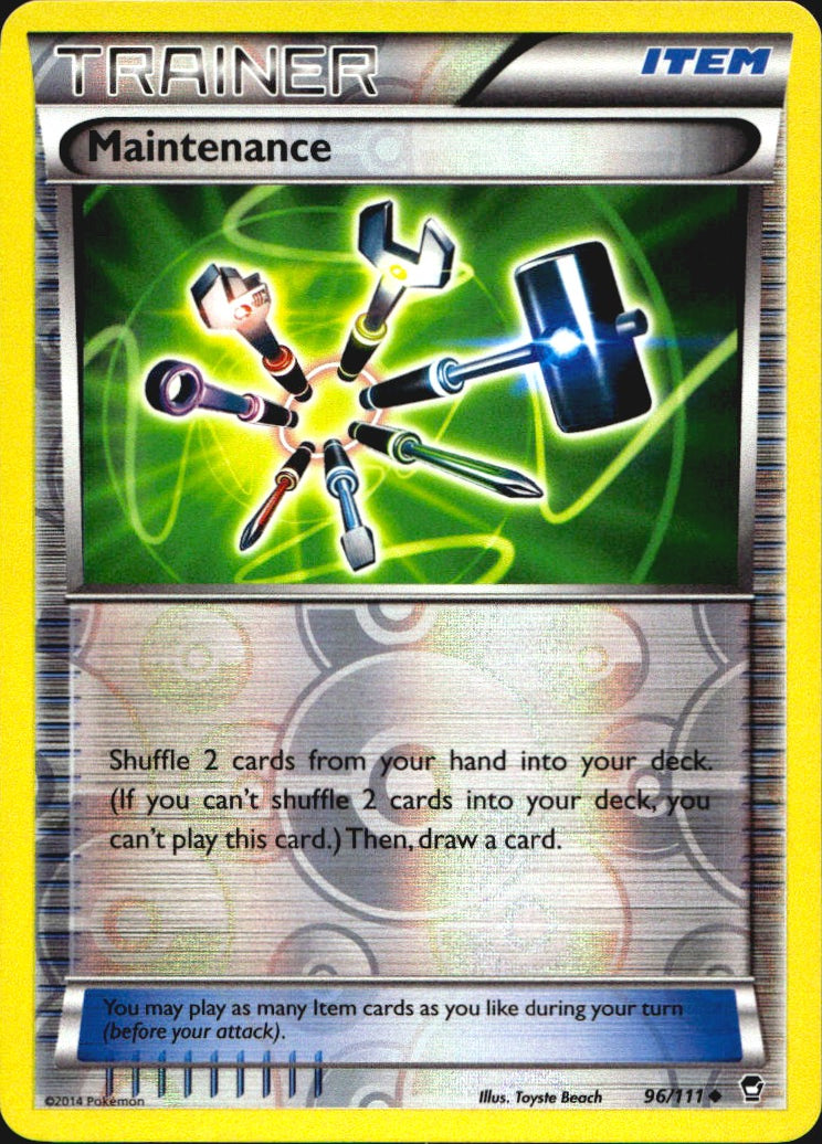Maintenance 96/111 Uncommon Furious Fists Pokemon Reverse Holo Near Mint