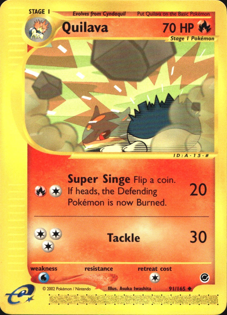 Quilava 91/165 Uncommon Expedition Base Set Pokemon Near Mint