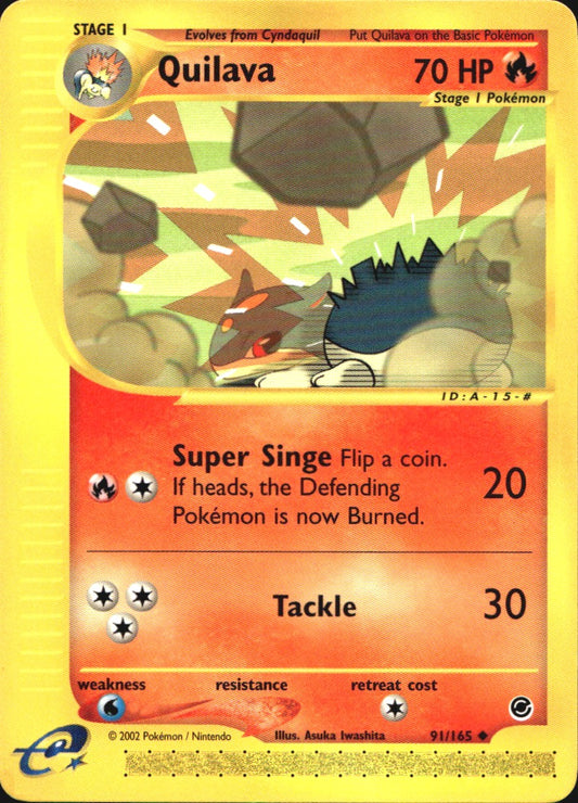 Quilava 91/165 Uncommon Expedition Base Set Pokemon Near Mint
