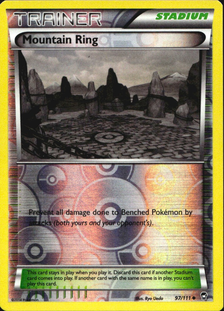 Mountain Ring 97/111 Uncommon Furious Fists Pokemon Reverse Holo Near Mint