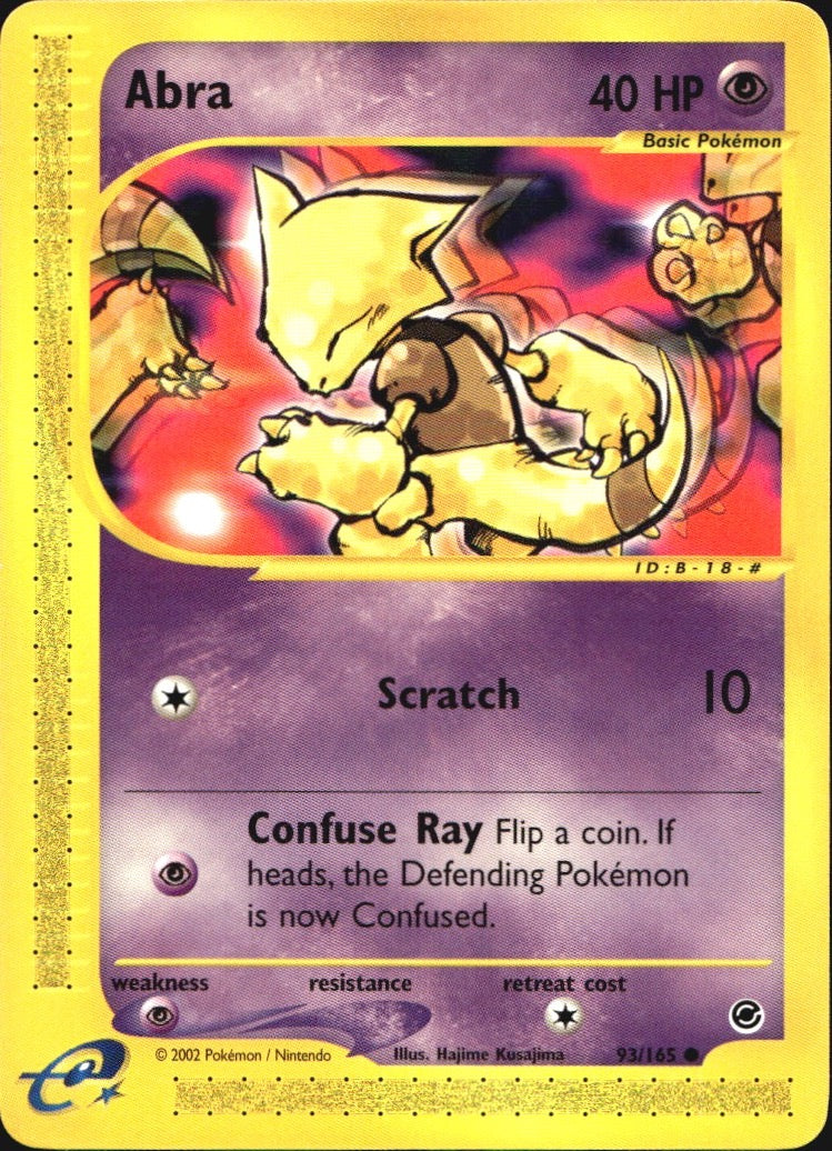 Abra 93/165 Common Expedition Base Set Pokemon Near Mint