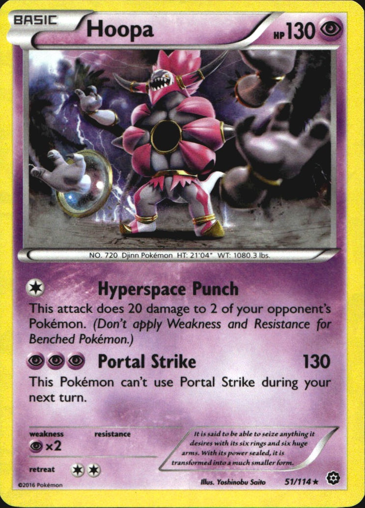 Hoopa (XY Steam Siege) 51/114 Holo Holo Rare Deck Exclusives Pokemon Near Mint