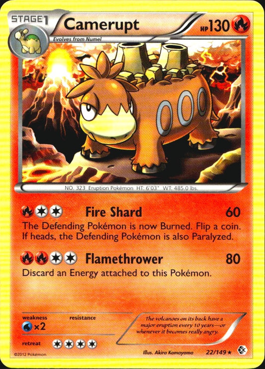 Camerupt 22/149 Rare Boundaries Crossed Pokemon Near Mint