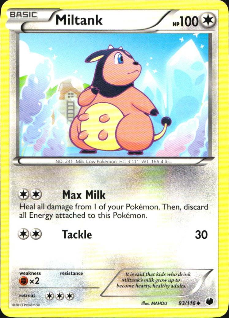 Miltank 93/116 Uncommon Plasma Freeze Pokemon Near Mint