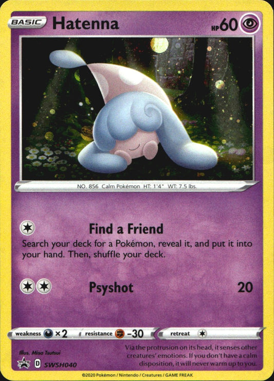 Hatenna SWSH040 Promo SWSH Black Star Pokemon Near Mint