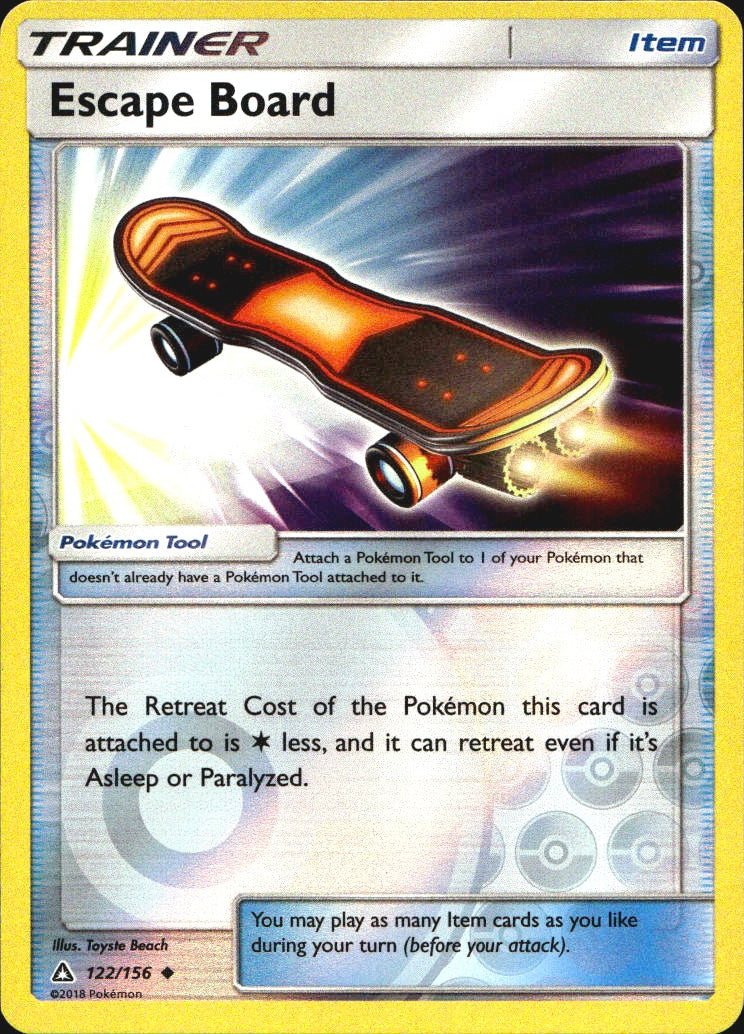 Escape Board 122/156 Uncommon Ultra Prism Pokemon Reverse Holo Near Mint