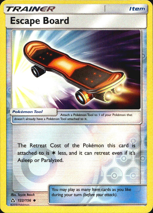 Escape Board 122/156 Uncommon Ultra Prism Pokemon Reverse Holo Near Mint