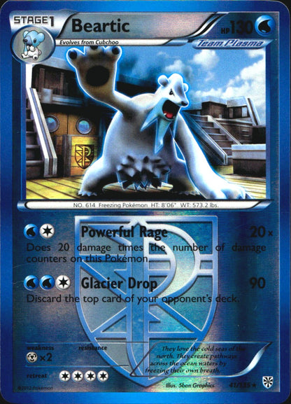 Beartic 41/135 Rare Plasma Storm Pokemon Reverse Holo Near Mint