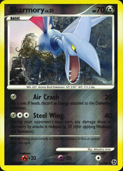 Skarmory 53/106 Uncommon Great Encounters Pokemon Reverse Holo Near Mint