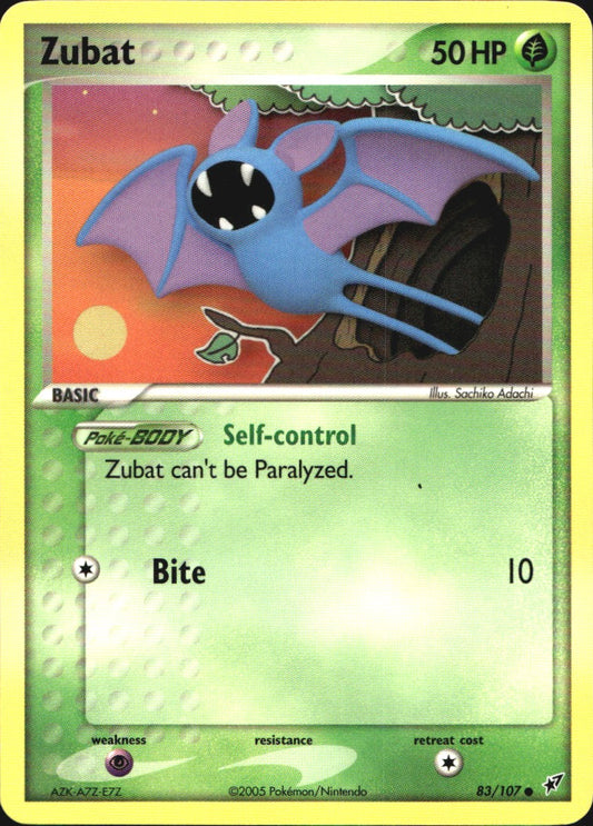 Zubat 83/107 Common Deoxys Pokemon Near Mint