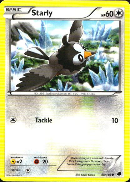 Starly 95/116 Common Plasma Freeze Pokemon Near Mint