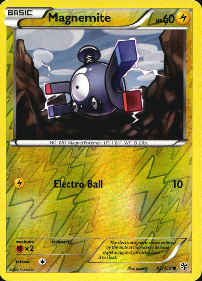 Magnemite 43/135 Common Plasma Storm Pokemon Reverse Holo Near Mint