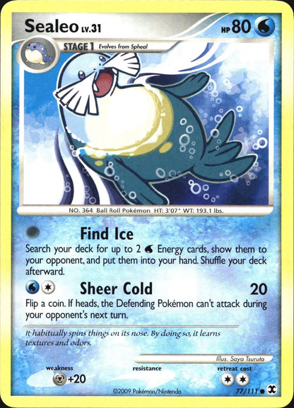 Sealeo 77/111 Common Rising Rivals Pokemon Near Mint