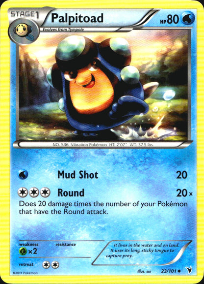 Palpitoad 23/101 Uncommon Noble Victories Pokemon Near Mint