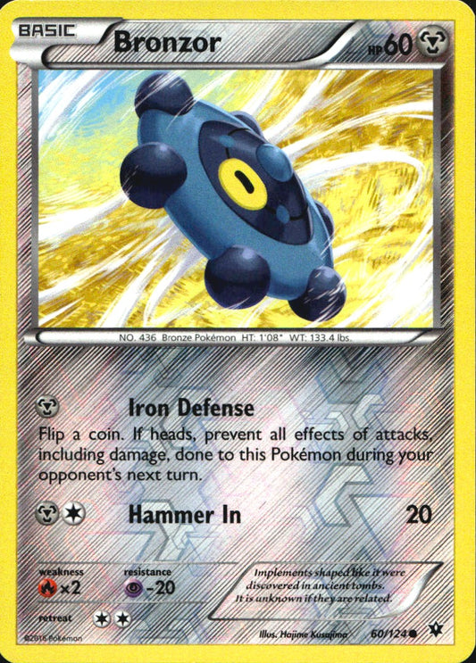 Bronzor 60/124 Common Fates Collide Pokemon Reverse Holo Near Mint