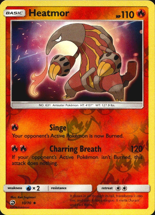 Heatmor 10/70 Uncommon Dragon Majesty Pokemon Reverse Holo Near Mint